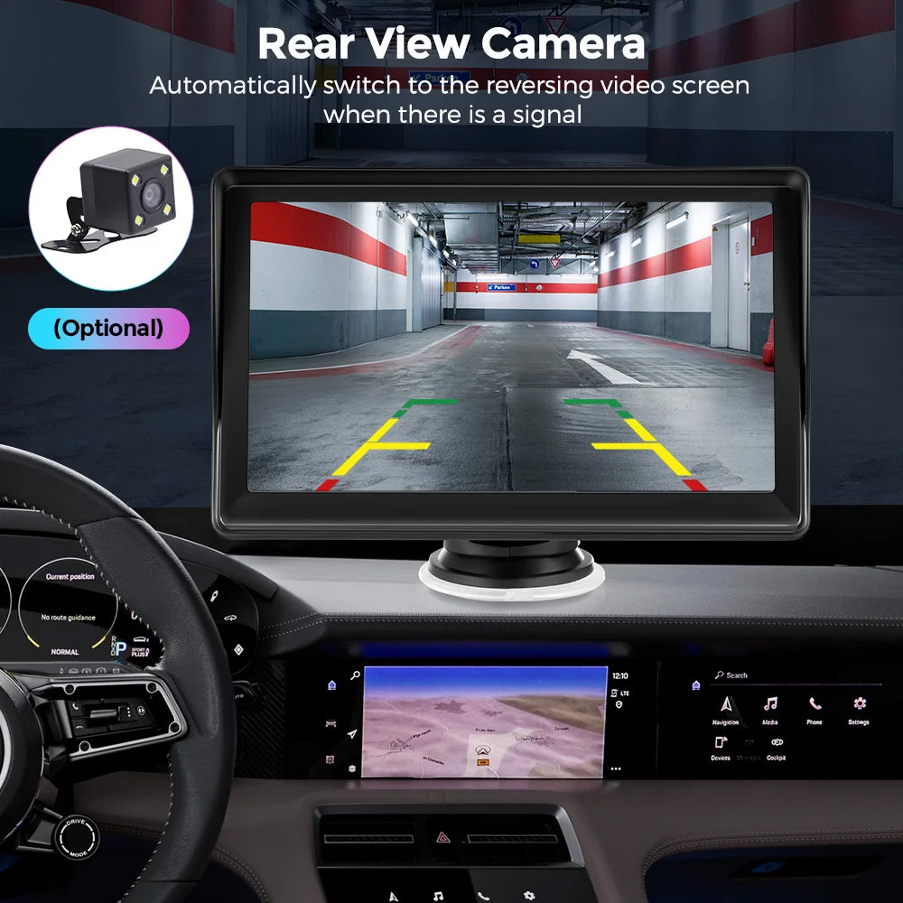 Car Radio Carplay Android Auto Car Stereo Portable Universal Touch Screen Car Multimedia Video Player With Bluetooth AUX