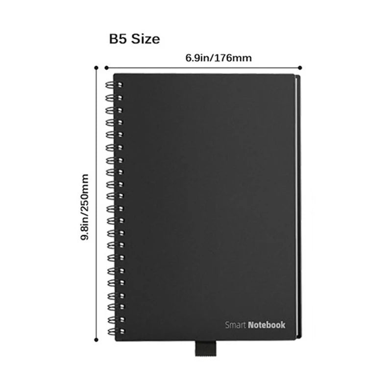 Elfinbook Smart Reusable Erasable Spiral A5 B5 Notebook Paper Notepad Journal Drawing Painting Pocketbook Like Rocketbook